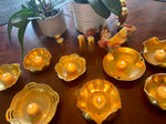 NEW! Gold Plated Candle Bowl, 7 Tealights, Candle Lighter Gift Set