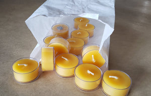 Bakers dozen tealights (13) Classic (with recyclable polypropylene cup) or Raw (with reusable glass container)