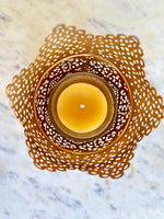 Gilded Lace Candle Set